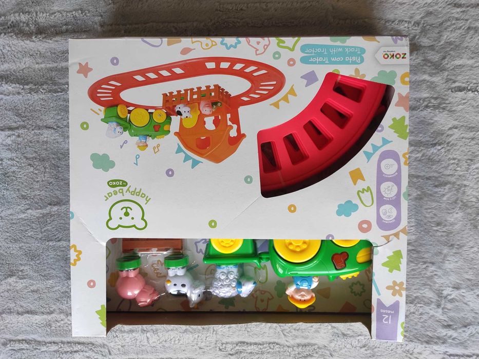 Comboio com animais para bebé