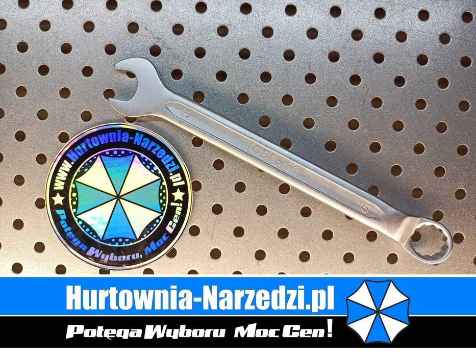 Klucz płasko-oczkowy odgięty 15mm Cr-V klucz 15mm klucz odgięty 15mm