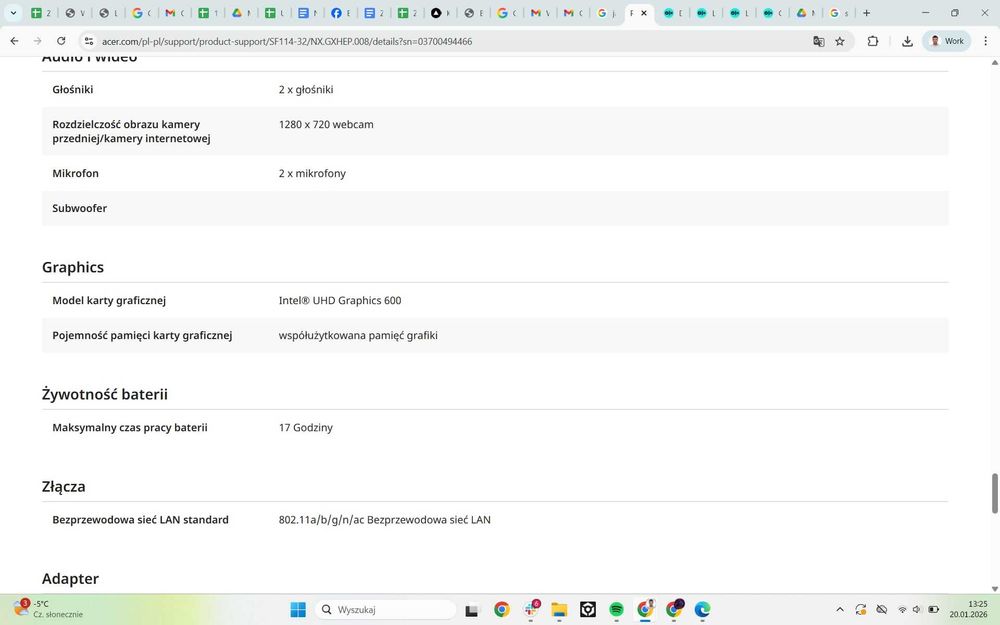 Laptop Acer Swift 1 Full HD Intel Celeron N4020 Bateria 10h 4GB ram