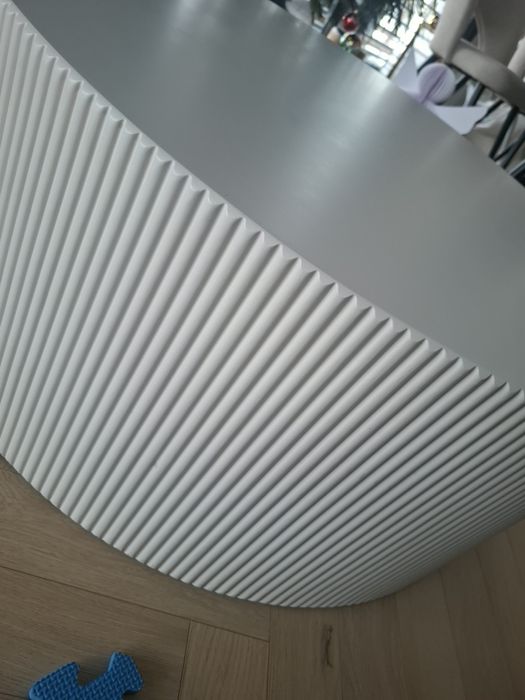 Stolik kawowy okrągły ryflowany