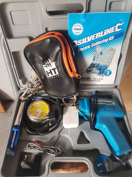 Lutownice Silvecrest + dodatki lupa odsyłacz cyna kalafonia