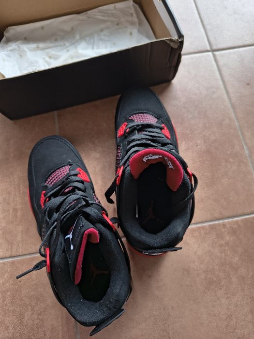 Buty Air Jordan 4 Retro Czarny, Red Thunder - TANIO! Na prawdę warto!