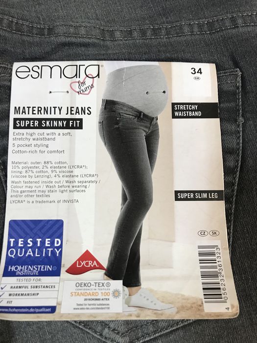 Джинсы для беременных Esmara. Маленькие размеры. Одежда для беременных