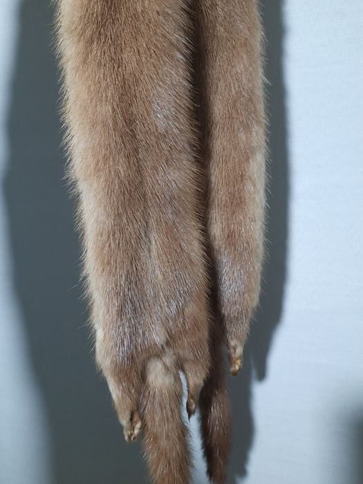 Шкурка норки золотистий беж натуральний колір  2 шт