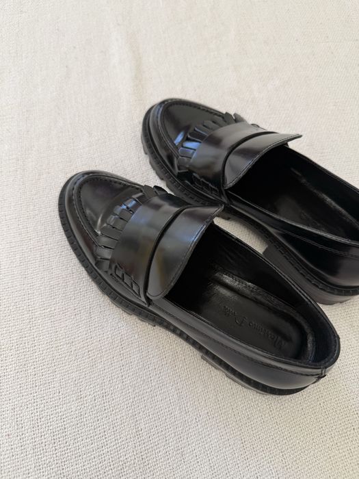 Damskie skórzane mokasyny Massimo Dutti