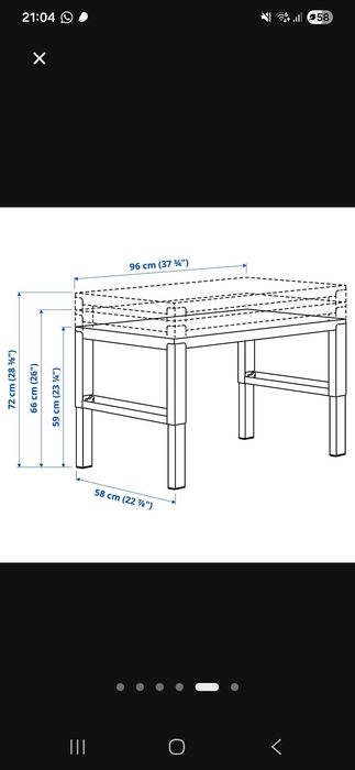 Biurko dziecięce z regulacją wysokośći 96x58 IKEA