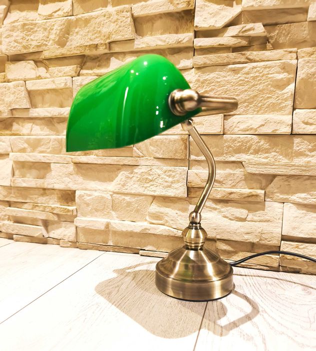 Lampa bankierska gabinetowa biurkowa Bankierka