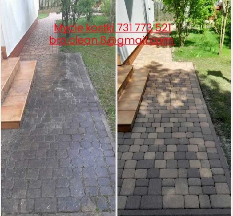 Mycie kostki brukowej