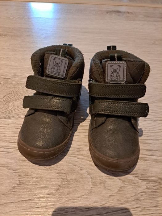 Zimowe buty ze skóry Lasocki Kids, kolor khaki, rozmiar 22