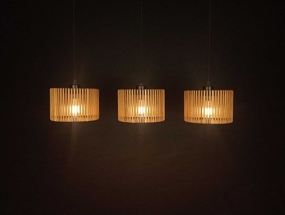 Lampa wisząca,  nowoczesna , lite drewno dębowe
