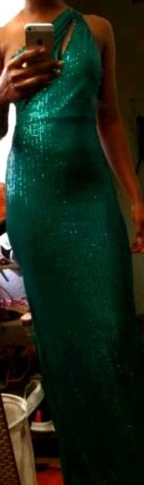 Vestido novo longo lantejoulas