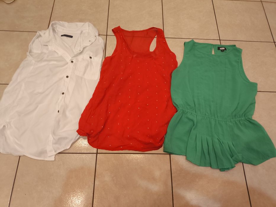 Ogromny zestaw ubrań bluzki koszule damskie eleganckie nowa  marynarka