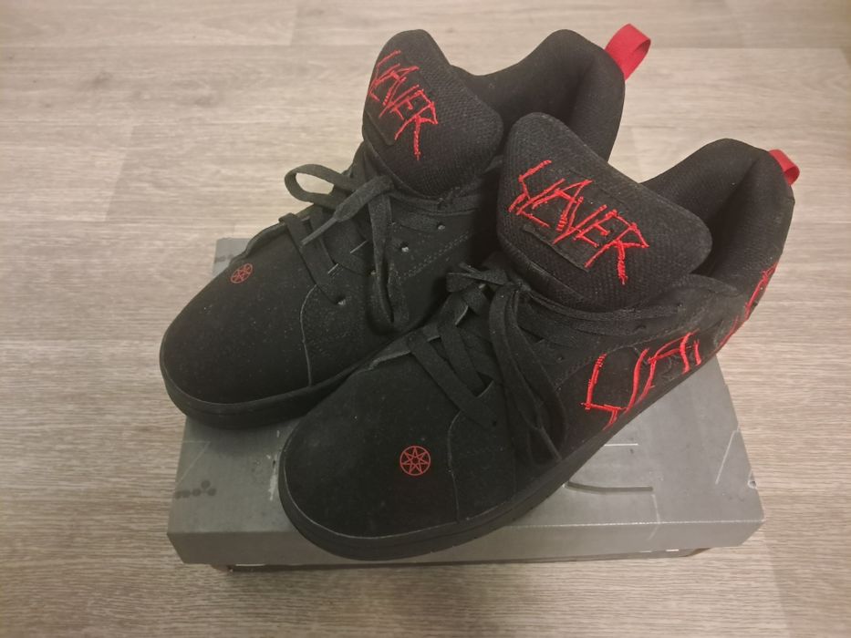 Кросівки DC х Slayer Court Graffik Black Red / ДЦ х Слейр Курт Графік