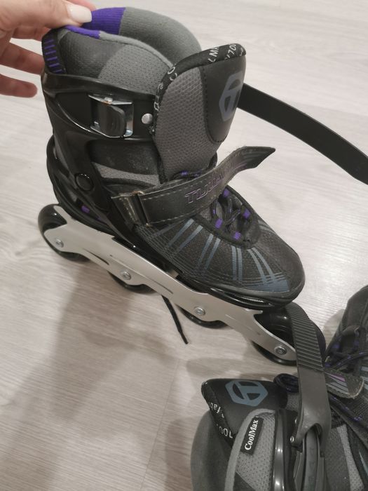 Patins em linha com pouco uso