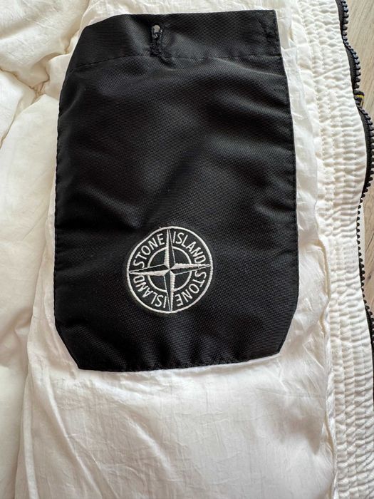 Stone Island Garment Dyed Crinkle Reps Down Jacket White