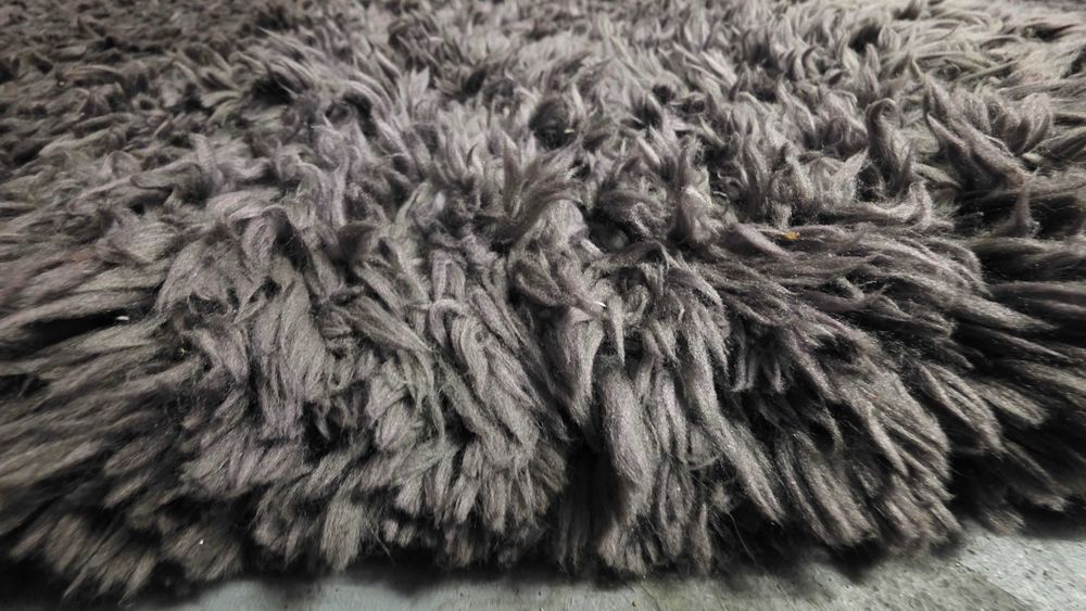 Tapete Pelo Comprido Cinzento 3m x 2m (Area)
