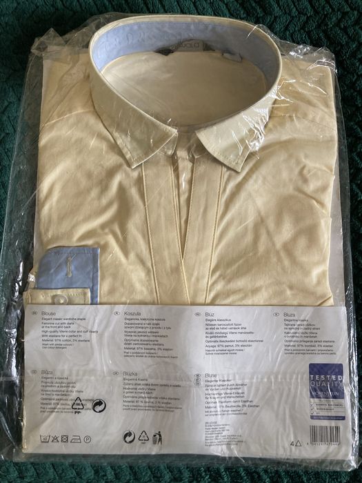 Koszula zołta nowa z dlugim rękawem rozm. 40