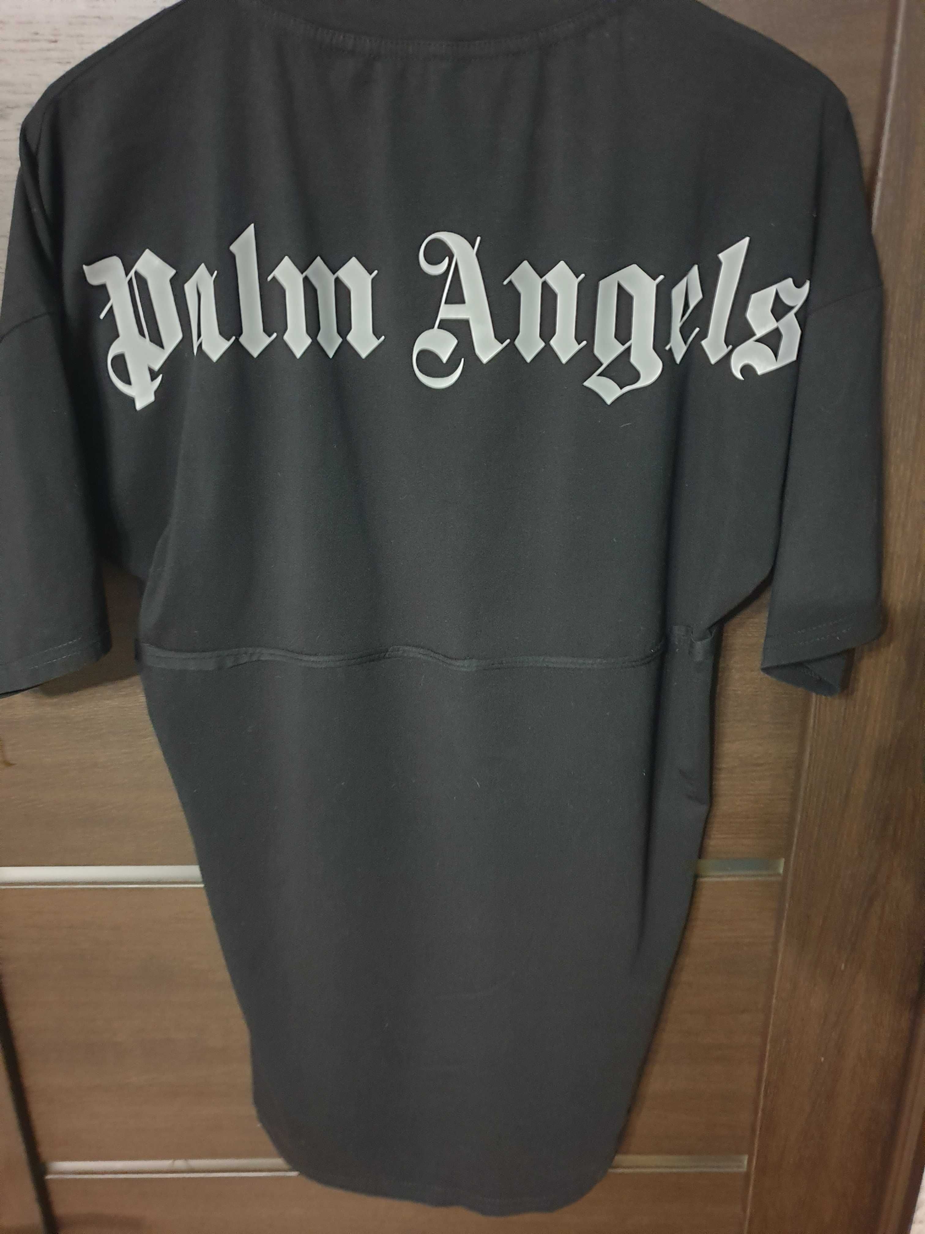 Мужская футболка Palm angels с надписями (черная): 500 грн. - Футболки ...