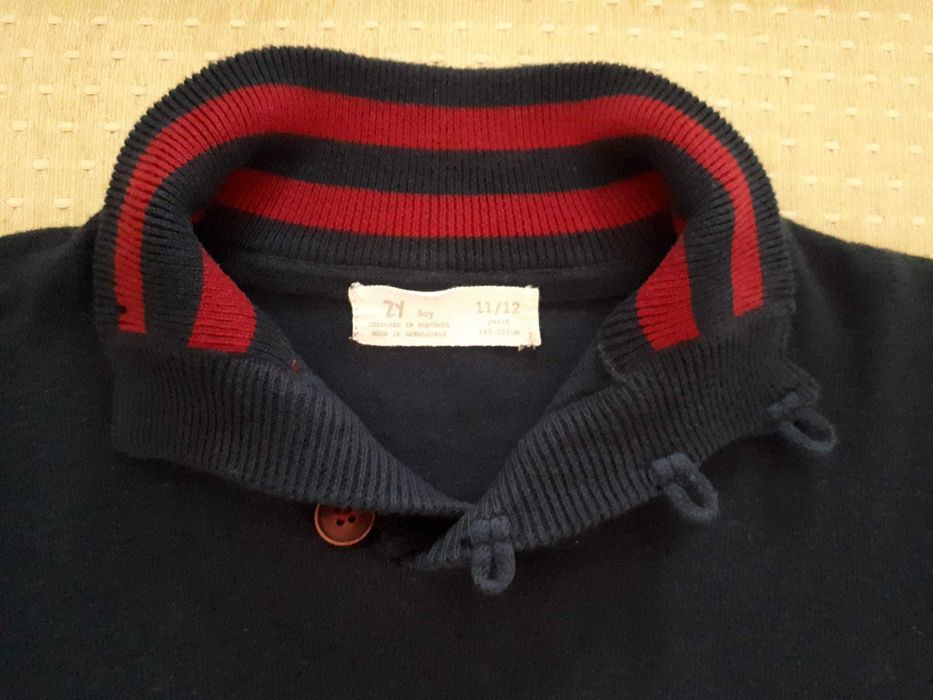 Camisola zippy boy cor azul marinho, tamanho 11/12 anos