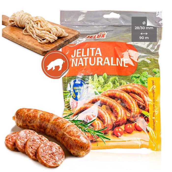 Jelita wieprzowe 28/30 do kiełbasy białej podwawelskiej śląskiej - 90M