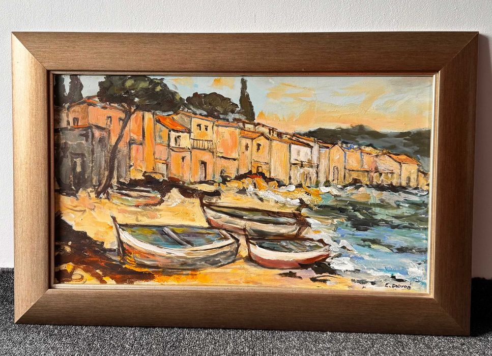 Obraz olejny – „Nad brzegiem morza” - Ewelina Wylężek-Dobroń