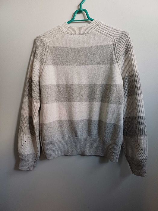 Sweter szaro biały, genialny r. S/M
