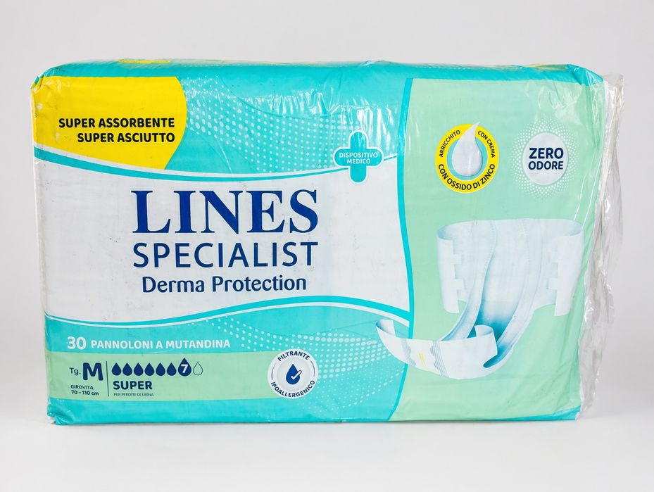 Pieluchomajtki LINES Specialist Derma Protection Super - Rozmiar M