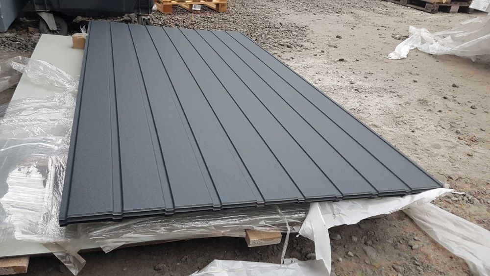 GR0,50 Blacha Trapezowa T18 GRAFIT na Garaż, Kojec -II Gatunek od reki