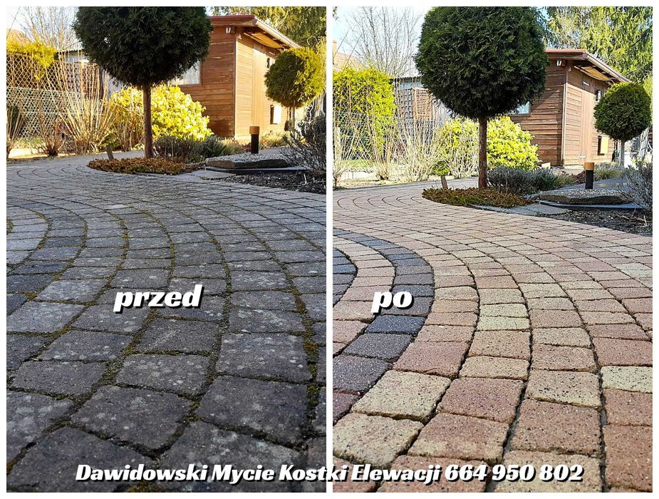 Mycie Kostki Brukowej Elewacji - Czyszczenie tarasu polbruku podjazdu