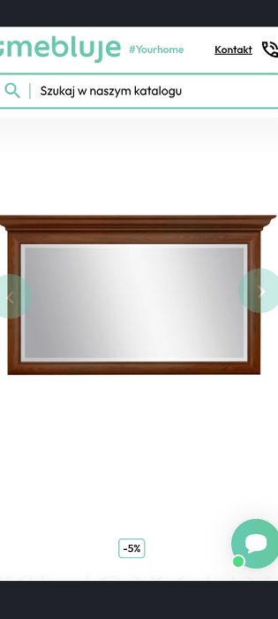 Lustro w drewnianej ramie