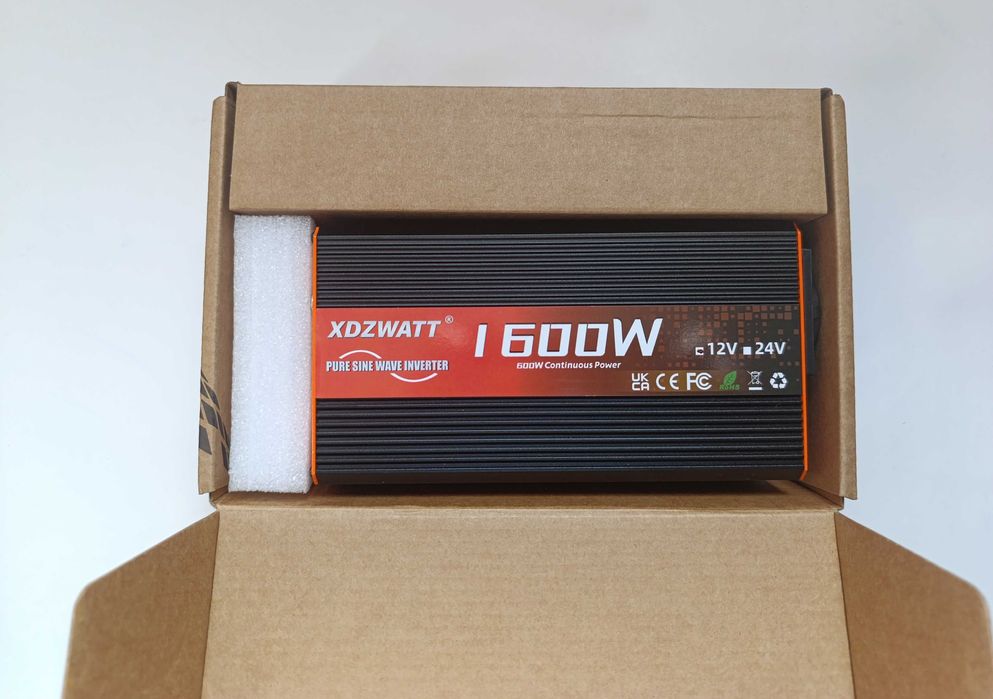 Инвертор XDZWATT 12V-220V Чистый Синус (Pure Sine Wave) 1600W/600W