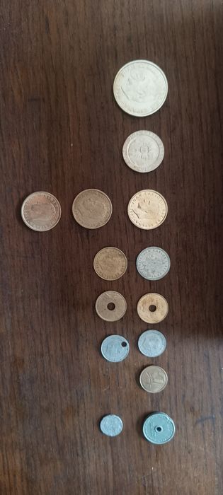 Coleção de moedas da espanha
