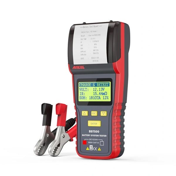 Verificador Digital de Baterias 12/24V c/ impressora Ancel BST500 NOVO