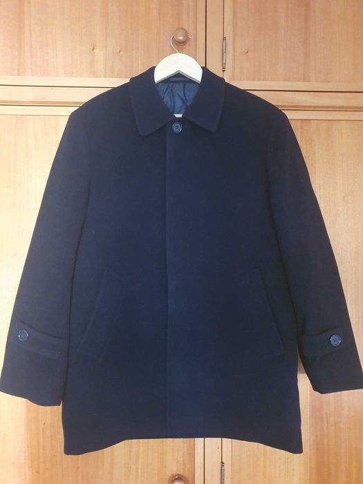 Sobretudo de lã | homem adulto | azul marinho