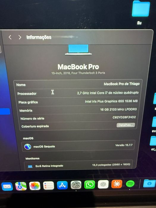 Macbook Pro 13 com touchbar