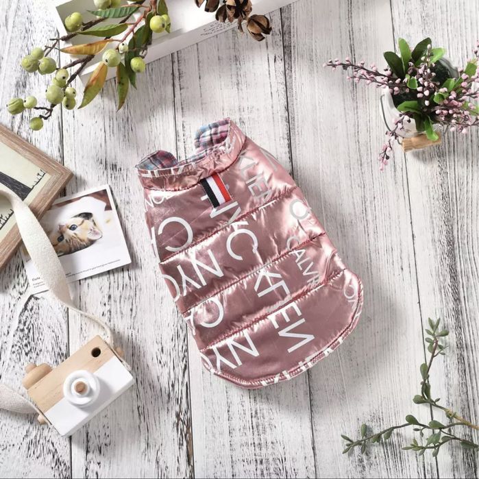 Дутая жилетка для собак. Тёплая одежда.