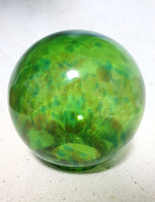 Fantástico globo de candeeiro multicolor em vidro artístico Anos 50