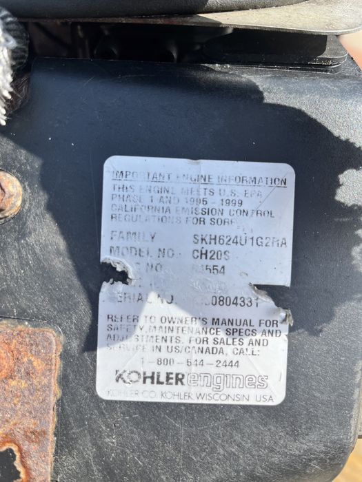 Silnik Kohler CH20S poziomy Wał