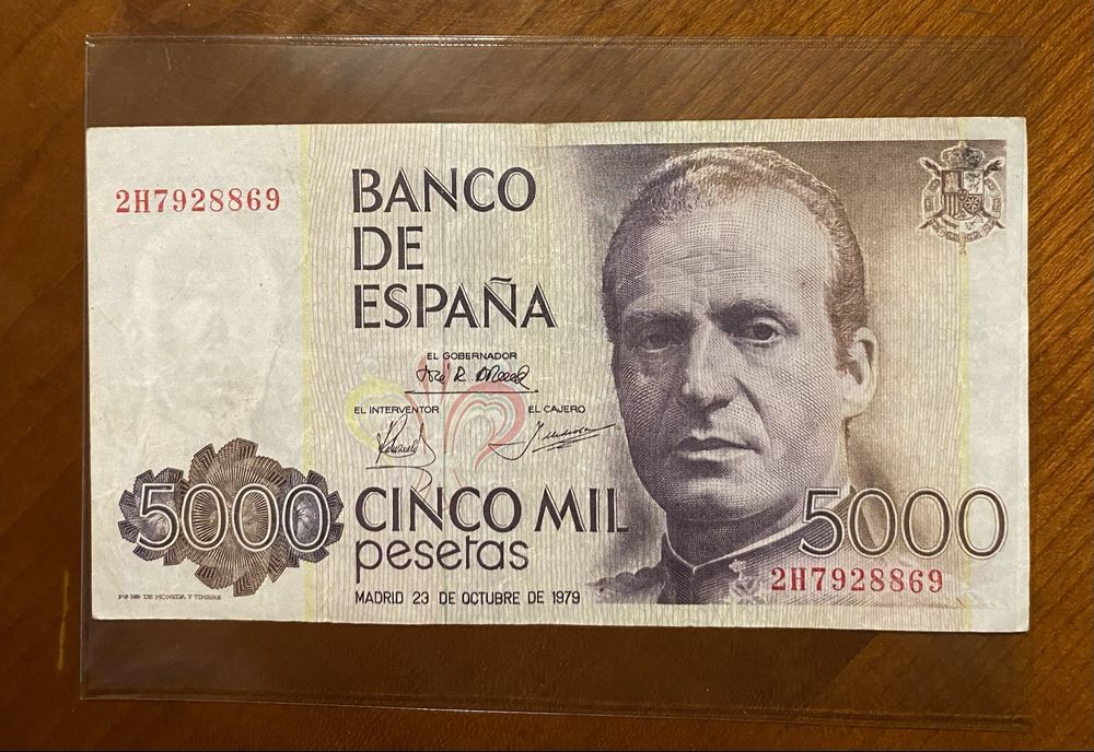 Nota 1591 - ESPANHA Cinco Mil Pesetas 1979