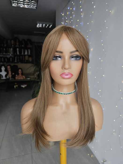 Topper Wiola ciemny blond 50 cm naturalny efekt zagęszczenia treska