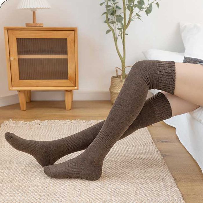 Махрові гольфи теплі в асортименті зимові високі шкарпетки теплі беж