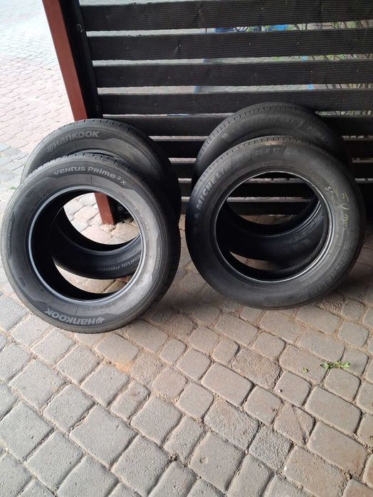 Zestaw 4 opon R17 215/65 99V - Michelin + Hankook