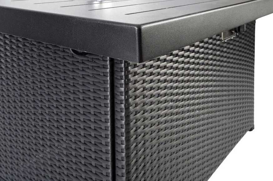 Palenisko gazowe - stół ogrodowy technorattanowe