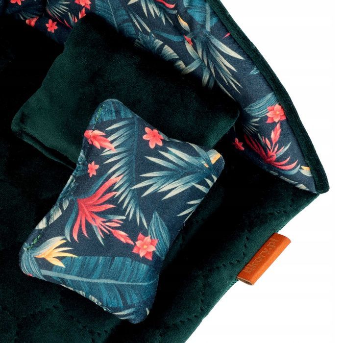 narożne legowisko do klatki kojca mały pies 30x40x16cm  zielone wzorek