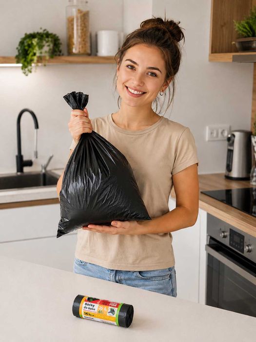 60 litrów worki 100 sztuk czarne