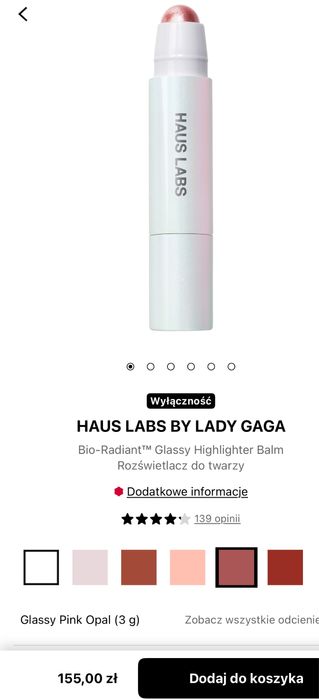 Roświetlacz w sztyfcie Haus Labss Glassy Pink