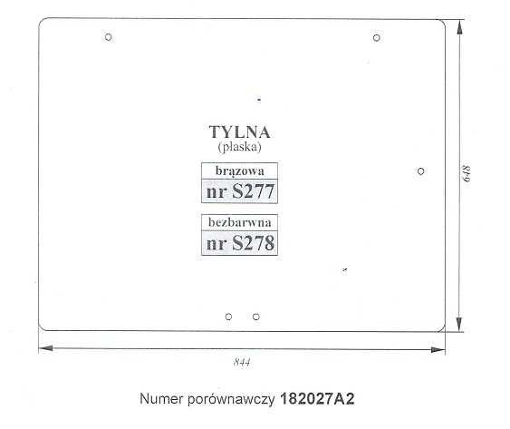 Case  3210, 3220, 3230, 4210 - szyba S 277  S 278