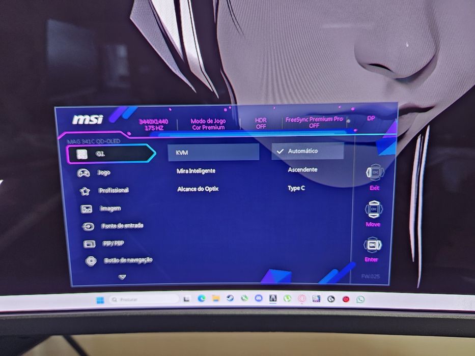 Monitor gamer gaming 34 oled curvo MSI 175hz