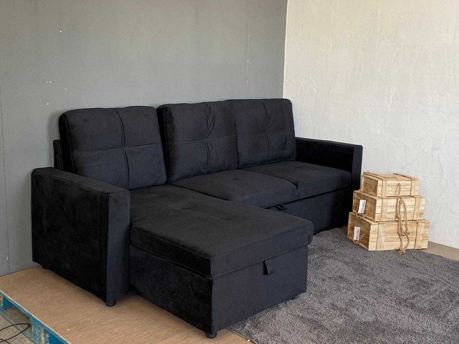 OFERTA Sofá Chaise Longue com Cama e Arcão Novo Envio Gratuito Paga na Entrega