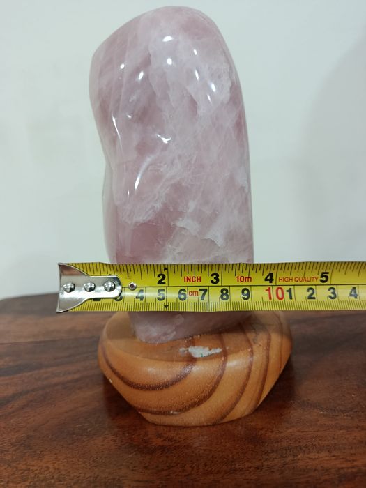 Candeeiro pedra quartzo rosa 1.620gr